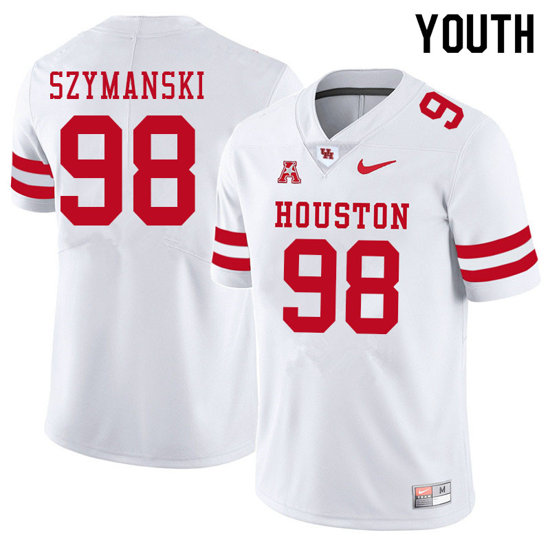 Youth #98 Rafal Szymanski Houston Cougars College Football Jerseys Sale-White